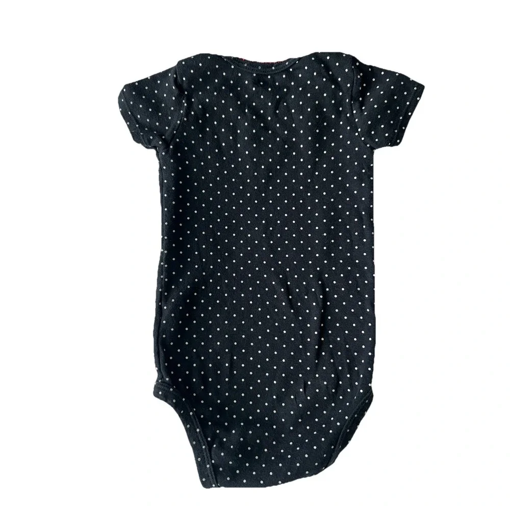 Carter's Girl Baby Clothing Cupcake 18 Months Polka Dot Black‎ White 1-Piece